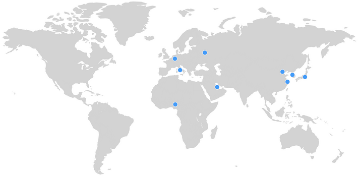 Сеть офисов UNIDO по всему миру